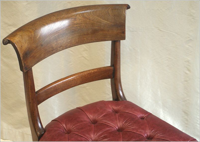 9063 Antique Victorian Mahogany & Leather Desk Chair Detail 3